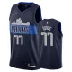 NBA Men Dallas Mavericks Dark Blue with Snow Mountain #77 DONCIC Jersey High Quality Name and Number Print