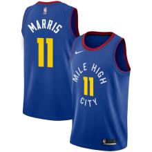 NBA Men Denver Nuggets Blue City #11 MARRIS Jersey High Quality Name and Number Print