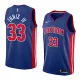 NBA Men Detroit Pistons Blue #33 ENNIS Jersey High Quality Name and Number Print