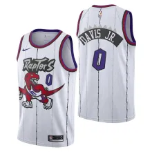 NBA Men Toronto Raptors Classical White #0 DAVIS JR. Jersey with Drangon High Quality Name and Number Print