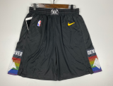 NBA Men Denver Nuggets Black City Pant Short High Quality Name and Number Print