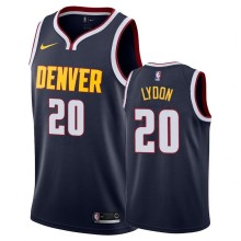 NBA Men Denver Nuggets Dark Blue #20 LYDON Jersey High Quality Name and Number Print