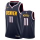 NBA Men Denver Nuggets Dark Blue #11 MORRIS Jersey High Quality Name and Number Print
