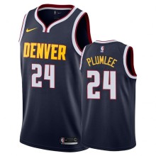 NBA Men Denver Nuggets Dark Blue #24 PLUMLEE Jersey High Quality Name and Number Print