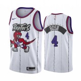NBA Men Toronto Raptors Classical White #4 BOSH Jersey with Drangon High Quality Name and Number Print
