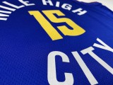 NBA Men Denver Nuggets Blue City #15 JOKIC Jersey High Quality Name and Number Print