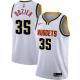 NBA Men Denver Nuggets White #35 DOZIER Jersey High Quality Name and Number Print