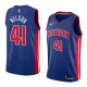 NBA Men Detroit Pistons Blue #41 NELSON Jersey High Quality Name and Number Print