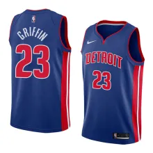 NBA Men Detroit Pistons Blue #23 GRIFFIN Jersey High Quality Name and Number Print