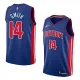 NBA Men Detroit Pistons Blue #14 SMITH Jersey High Quality Name and Number Print