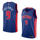 NBA Men Detroit Pistons Blue #9 GALLOWAY  Jersey High Quality Name and Number Print
