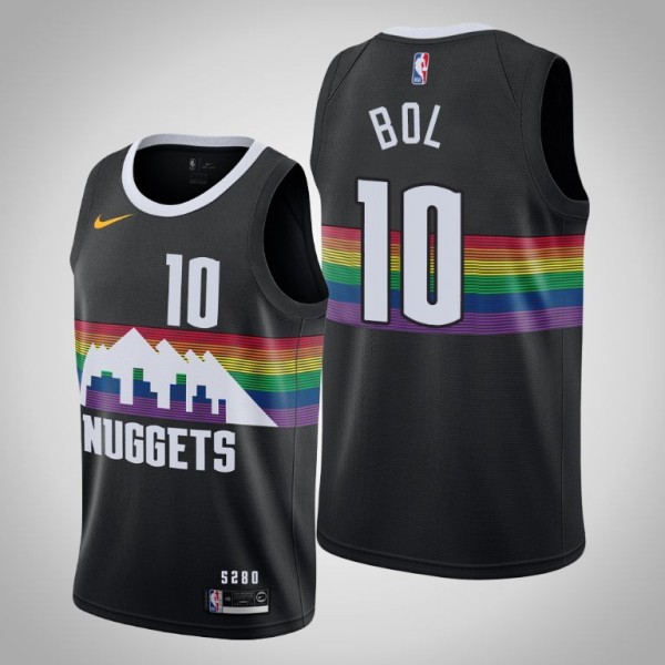 NBA Men Denver Nuggets Black City #10 BOL Jersey High Quality Name and Number Print