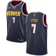 NBA Men Denver Nuggets Dark Blue #7 LYLES Jersey High Quality Name and Number Print