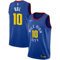 NBA Men Denver Nuggets Blue City #10 BOL Jersey High Quality Name and Number Print