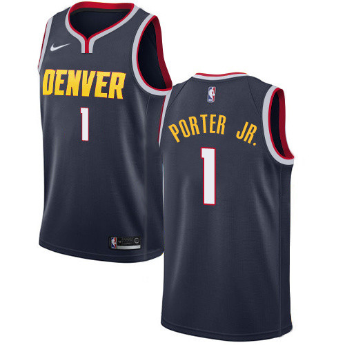 NBA Men Denver Nuggets Dark Blue #1 PORTER JR Jersey High Quality Name and Number Print