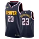 NBA Men Denver Nuggets Dark Blue #23 AKOON-PURCELL Jersey High Quality Name and Number Print