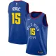 NBA Men Denver Nuggets Blue City #15 JOKIC Jersey High Quality Name and Number Print