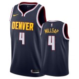 NBA Men Denver Nuggets Dark Blue #4 MILLSAP Jersey High Quality Name and Number Print