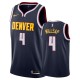 NBA Men Denver Nuggets Dark Blue #4 MILLSAP Jersey High Quality Name and Number Print