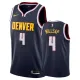NBA Men Denver Nuggets Dark Blue #4 MILLSAP Jersey High Quality Name and Number Print