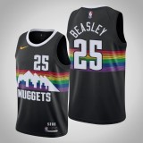NBA Men Denver Nuggets Black City #25 BEASLEY Jersey High Quality Name and Number Print