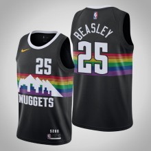 NBA Men Denver Nuggets Black City #25 BEASLEY Jersey High Quality Name and Number Print