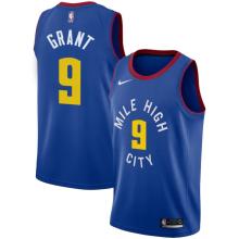 NBA Men Denver Nuggets Blue City #9 GRANT Jersey High Quality Name and Number Print
