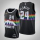 NBA Men Denver Nuggets Black City #24 PLUMLEE Jersey High Quality Name and Number Print