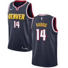 NBA Men Denver Nuggets Dark Blue #14 HARRIS Jersey High Quality Name and Number Print