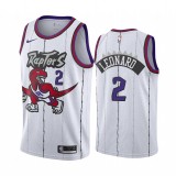 NBA Men Toronto Raptors Classical White #2 LEONARD Jersey with Drangon High Quality Name and Number Print