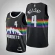 NBA Men Denver Nuggets Black City #4 MILLSAP Jersey High Quality Name and Number Print