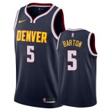 NBA Men Denver Nuggets Dark Blue #5 BARTON Jersey High Quality Name and Number Print