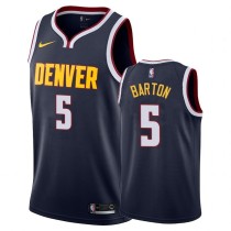 NBA Men Denver Nuggets Dark Blue #5 BARTON Jersey High Quality Name and Number Print