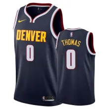 NBA Men Denver Nuggets Dark Blue #0 THOMAS Jersey High Quality Name and Number Print