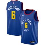 NBA Men Denver Nuggets Blue City #6 BATES-DIOP Jersey High Quality Name and Number Print