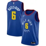 NBA Men Denver Nuggets Blue City #6 BATES-DIOP Jersey High Quality Name and Number Print