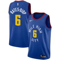 NBA Men Denver Nuggets Blue City #6 BATES-DIOP Jersey High Quality Name and Number Print