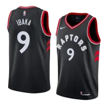 NBA Men Toronto Raptors Black #9 IBAKA Jersey High Quality Name and Number Print