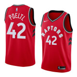 NBA Men Toronto Raptors Red #42 POELTL Jersey High Quality Name and Number Print