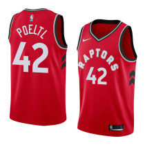 NBA Men Toronto Raptors Red #42 POELTL Jersey High Quality Name and Number Print