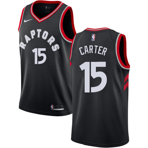 NBA Men Toronto Raptors Black #15 CARTER Jersey High Quality Name and Number Print