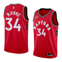 NBA Men Toronto Raptors Red #34 McKINNIE Jersey High Quality Name and Number Print