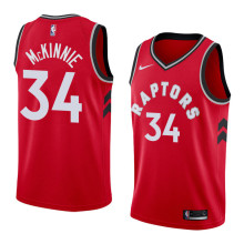 NBA Men Toronto Raptors Red #34 McKINNIE Jersey High Quality Name and Number Print