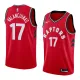NBA Men Toronto Raptors Red #17 VALANCIUNAS Jersey High Quality Name and Number Print