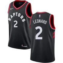 NBA Men Toronto Raptors Black #2 LEONARD Jersey High Quality Name and Number Print