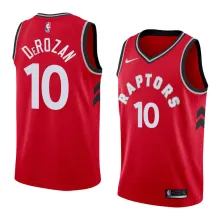 NBA Men Toronto Raptors Red #10 DeROZAN Jersey High Quality Name and Number Print