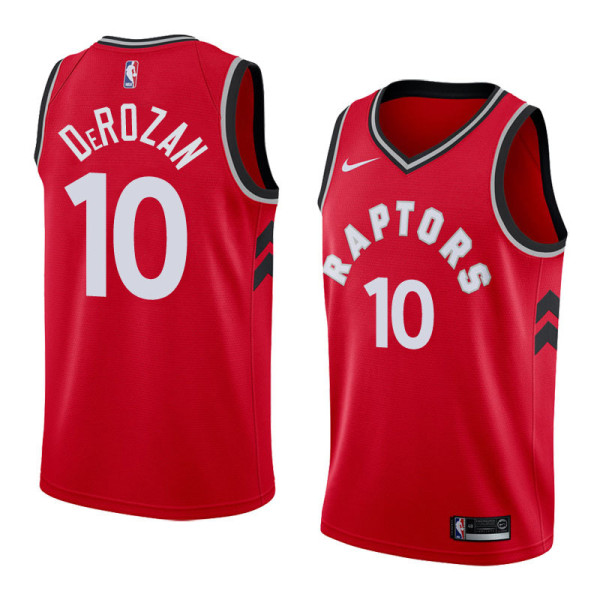 NBA Men Toronto Raptors Red #10 DeROZAN Jersey High Quality Name and Number Print