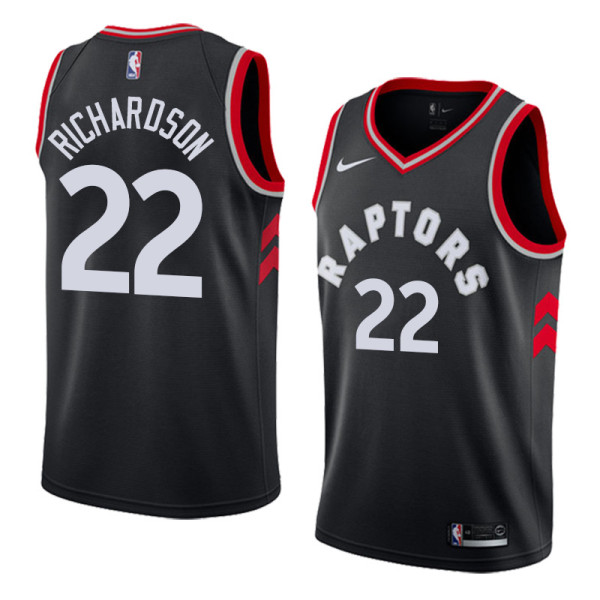 NBA Men Toronto Raptors Black #22 RICHARDSON Jersey High Quality Name and Number Print