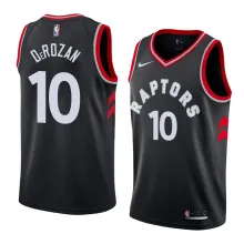 NBA Men Toronto Raptors Black #10 DeROZAN Jersey High Quality Name and Number Print