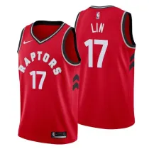 NBA Men Toronto Raptors Red #17 LIN Jersey High Quality Name and Number Print